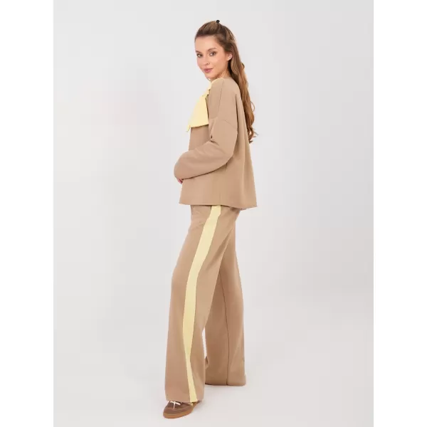  Dámská tepláková souprava RUE PARIS IT-KMPL-22220.25 DARK BEIGE 