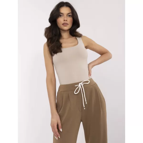  Dámské kalhoty ITALY MODA DHJ-SP-20523.66P LIGHT BROWN 