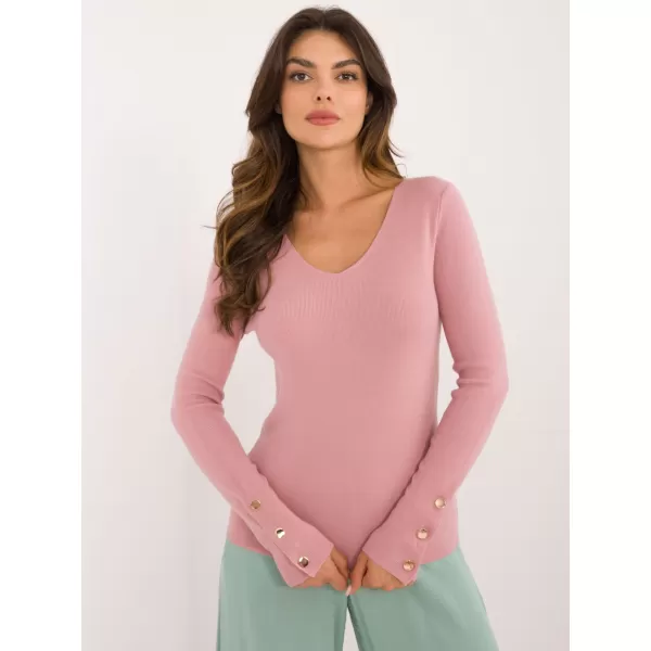  Dámský svetr WOOL FASHION ITALIA AT-SW-2334.49 DARK PINK 