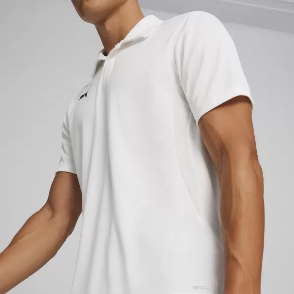  Pánské triko s límečkem PUMA TEAMGOAL POLO 658771-04 PUMA WHITE/BLACK/FEATHERGRAY 