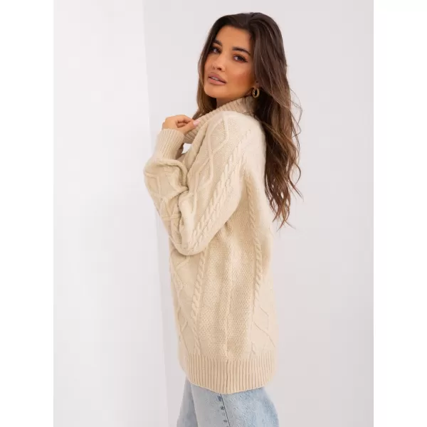  Dámský svetr WOOL FASHION ITALIA AT-SW-2355-2.12P BEIGE 