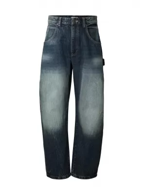 Pánské kalhoty URBAN CLASSICS TB8057 DARK BLUE MARBLE WASHED