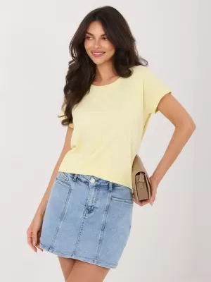 Dámské triko RUE PARIS RV-BZ-8837.67 BRIGHT YELLOW