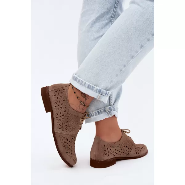  Dámské polobotky ZAZOO 4156/HOGL BEIGE 