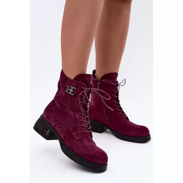  Dámské kotníkové boty VINCEZA 67044 BURGUNDY 