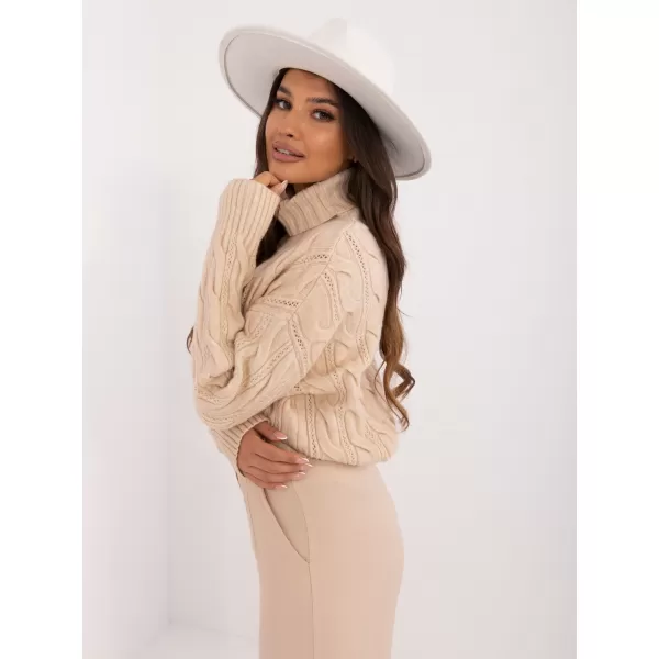  Dámský svetr WOOL FASHION ITALIA AT-SW-23445.00 BEIGE 