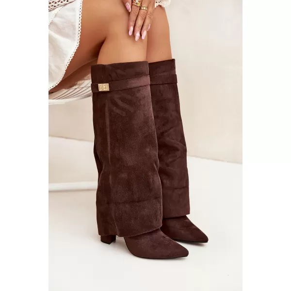  Dámské kozačky BOTO CLS-370/LA3150/CLS-603 BROWN 