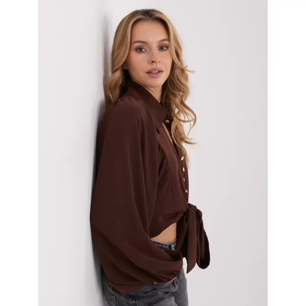  Dámská halenka ITALY MODA MI-BZ-3304.12 BROWN 
