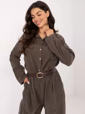 Dámská košile ITALY MODA IT-KS-22390.81 DARK KHAKI