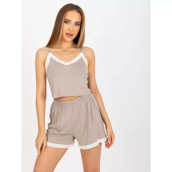  Dámský set RUE PARIS RV-KMPL-7993.11 DARK BEIGE 