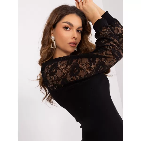  Dámské šaty RUE PARIS RV-SK-7346.98 NOIRE 