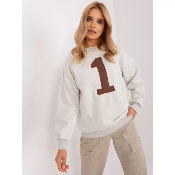  Dámská mikina MY RED LIPS EM-BL-617-9.11X LIGHT GREY 