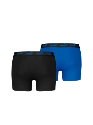 Pánské boxerky PUMA ELEMENTS MEN BASIC BOXERS 2P 93875301 BLACK/BLUE