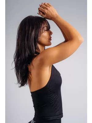 Halter top s vestavěnou podprsenkou NEBBIA PRIMAL 863 BLACK