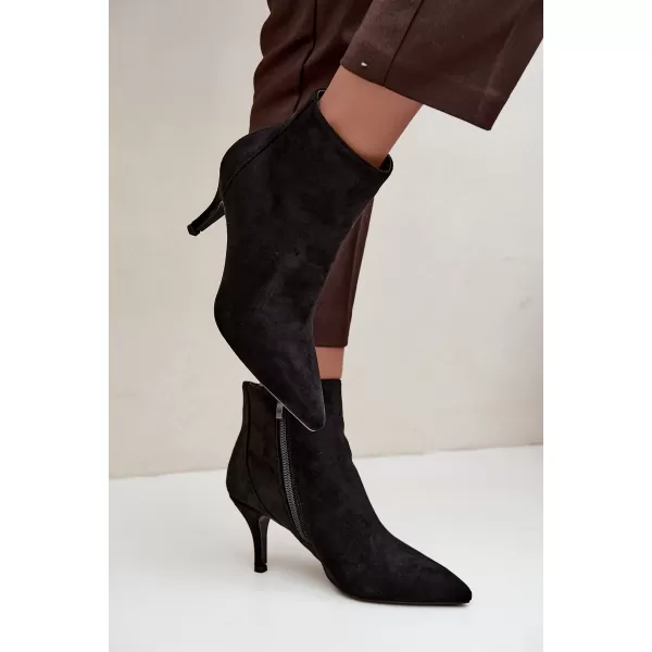  Dámské kotníkové boty BOTO 2905A-1 BLACK MATT 