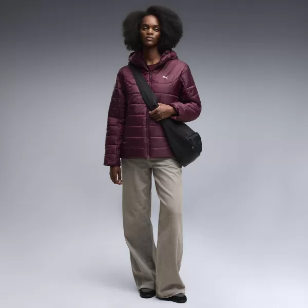  Dámská bunda PUMA ESS HOODED PADDED JACKET 68523124 RUBY NOIR 