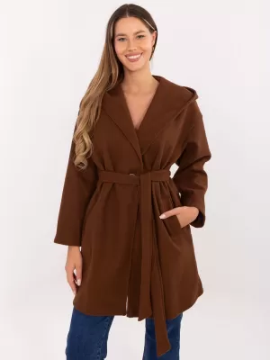 Dámský kabát RUE PARIS IT-PL-A9587.00 BROWN