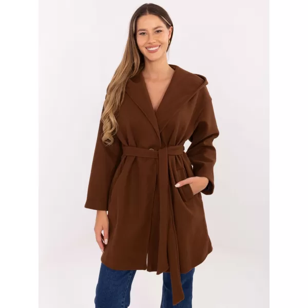  Dámský kabát RUE PARIS IT-PL-A9587.00 BROWN 