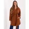 Dámský kabát RUE PARIS IT-PL-A9587.00 LIGHT BROWN