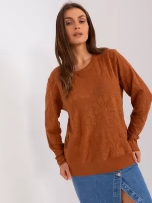 Dámský svetr WOOL FASHION ITALIA AT-SW-2231A.00P LIGHT BROWN