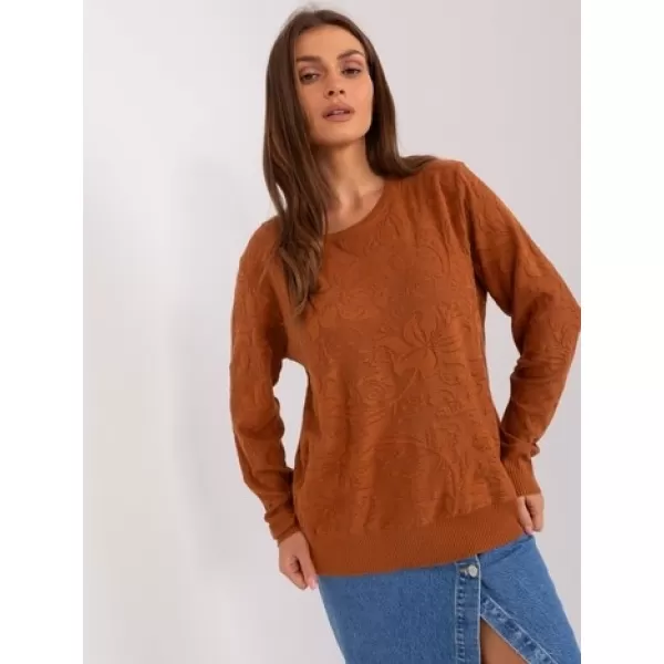  Dámský svetr WOOL FASHION ITALIA AT-SW-2231A.00P LIGHT BROWN 