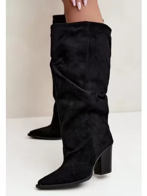 Dámské kozačky BOTO 2598A-1 BLACK MATT