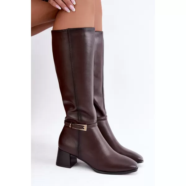  Dámské kozačky SERGIO LEONE KZ-31-S CHOCOLATE 