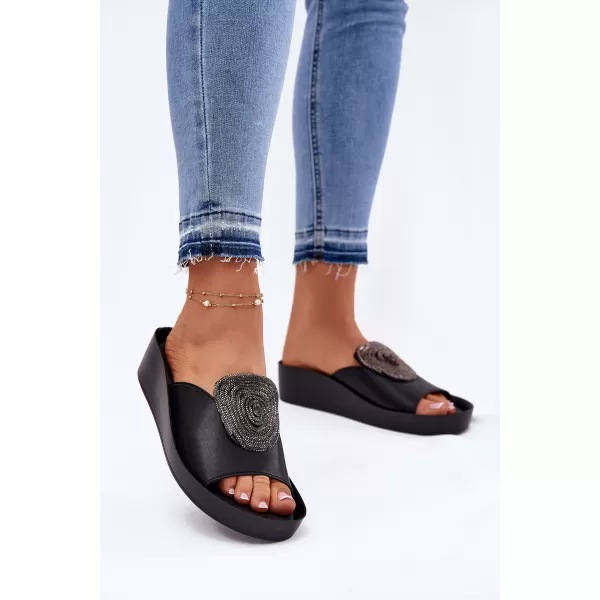 Dámské pantofle S.BARSKI KV51-028 BLACK 