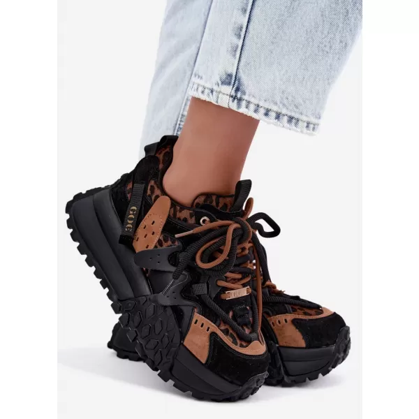  Dámské tenisky GOE UU2N4017 BLACK LEOPARD 