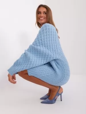 Dámský svetr WOOL FASHION ITALIA AT-SW-2367-2.64P LIGHT BLUE
