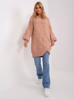 Dámský svetr WOOL FASHION ITALIA AT-SW-2367.76P DARK PINK