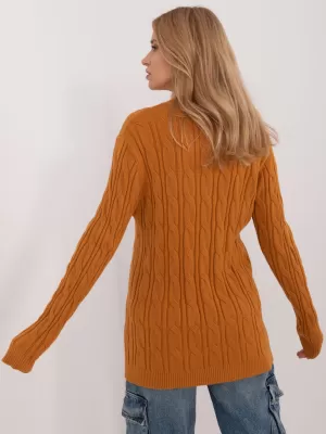 Dámský svetr WOOL FASHION ITALIA AT-SW-2343.88 DARK YELLOW