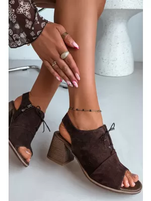 Dámské sandály ZAZOO 40523 CHOCOLATE