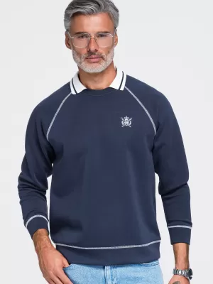 Pánská mikina OMBRE OM-SSNZ-0269 NAVY BLUE