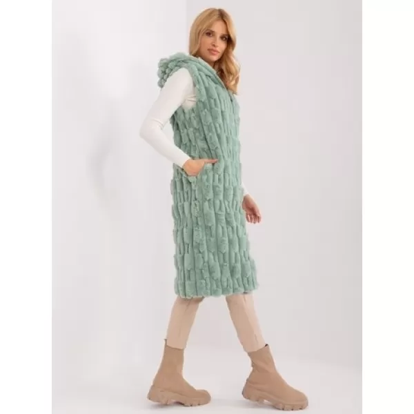  Dámská vesta WOOL FASHION ITALIA AT-KZ-2368-1.07 PISTACHIO 