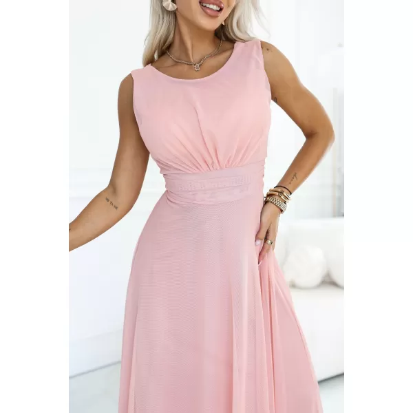  Dámské šaty NUMOCO ELIRA 678-5 PUDROVĚ RŮŽOVÁ 