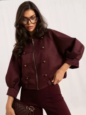 Dámská bunda ITALY MODA MI-KR-3546.65 BURGUNDY