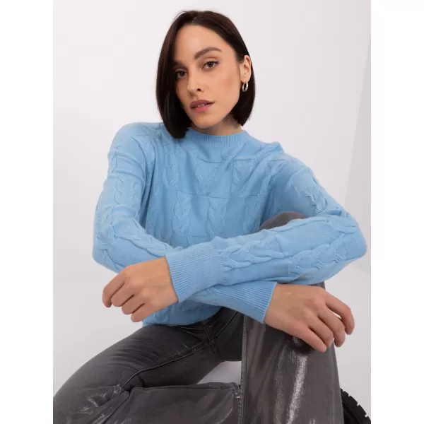  Dámský svetr WOOL FASHION ITALIA AT-SW-2340.43 LIGHT BLUE 