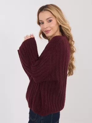 Dámský svetr ITALY MODA MI-SW-1215.97 BURGUNDY