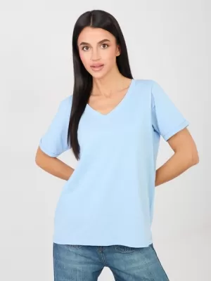 Dámské tričko RUE PARIS RV-TS-A1094.45 LIGHT BLUE