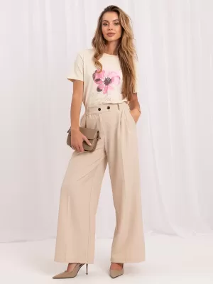 Dámské tričko RUE PARIS RV-TS-A1521.86 LIGHT BEIGE