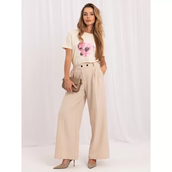  Dámské tričko RUE PARIS RV-TS-A1521.86 LIGHT BEIGE 