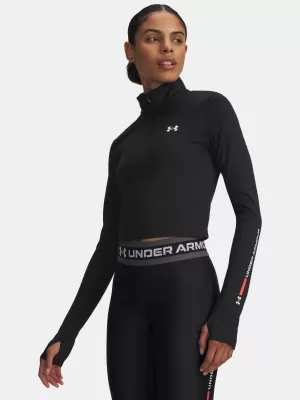 Dámské triko UNDER ARMOUR TECH BRANDED 1/2 ZIP 6009988-001 ČERNÁ