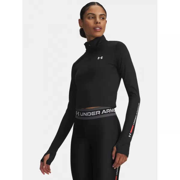  Dámské triko UNDER ARMOUR TECH BRANDED 1/2 ZIP 6009988-001 ČERNÁ 