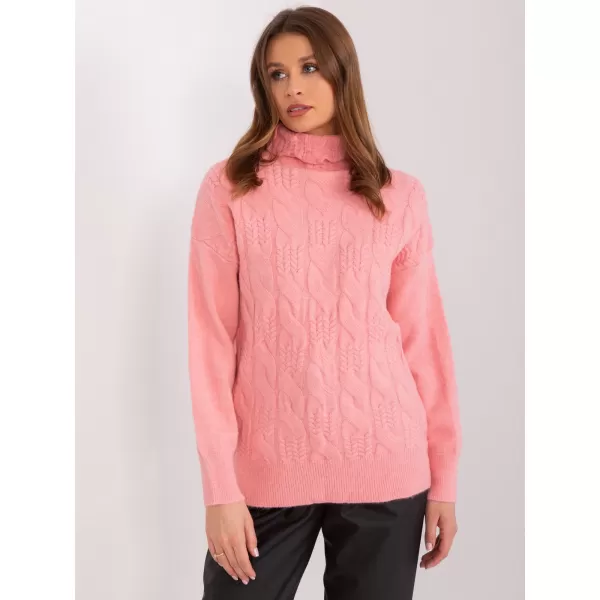  Dámský svetr WOOL FASHION ITALIA AT-SW-23401.97P SALMON 