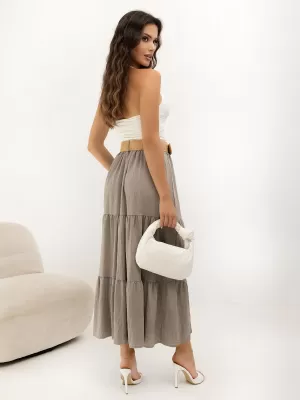 Dámská sukně ITALY MODA MO-SD-25013.48 DARK BEIGE