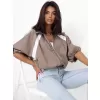 Dámská mikina ITALY MODA MI-BL-K71751.94 DARK BEIGE