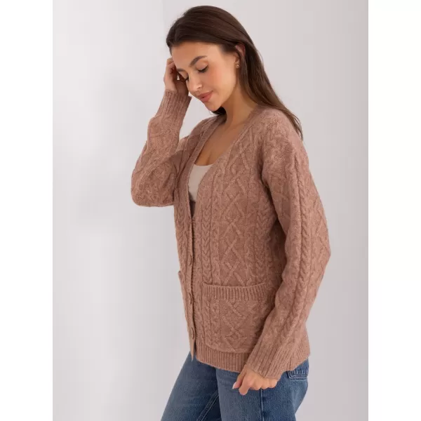  Dámský svetr WOOL FASHION ITALIA AT-SW-2358.31 LIGHT BROWN 