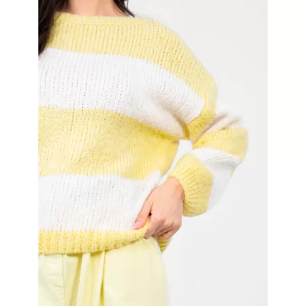  Dámský svetr ITALY MODA MI-SW-0203.71 BRIGHT YELLOW 