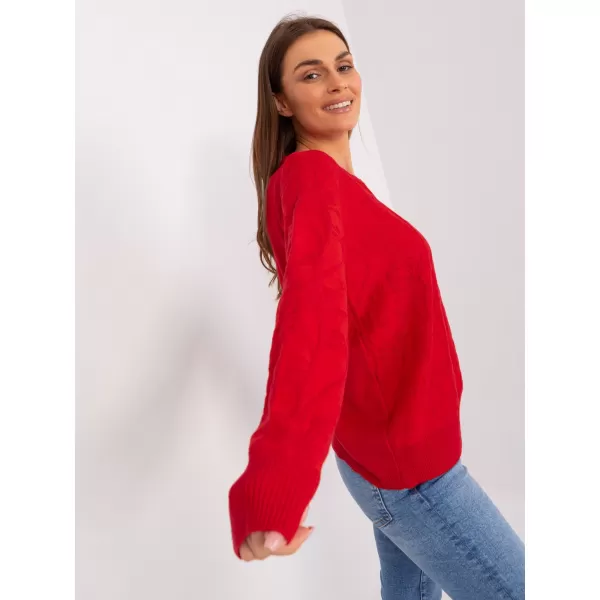  Dámský svetr WOOL FASHION ITALIA AT-SW-2231.99P RED 